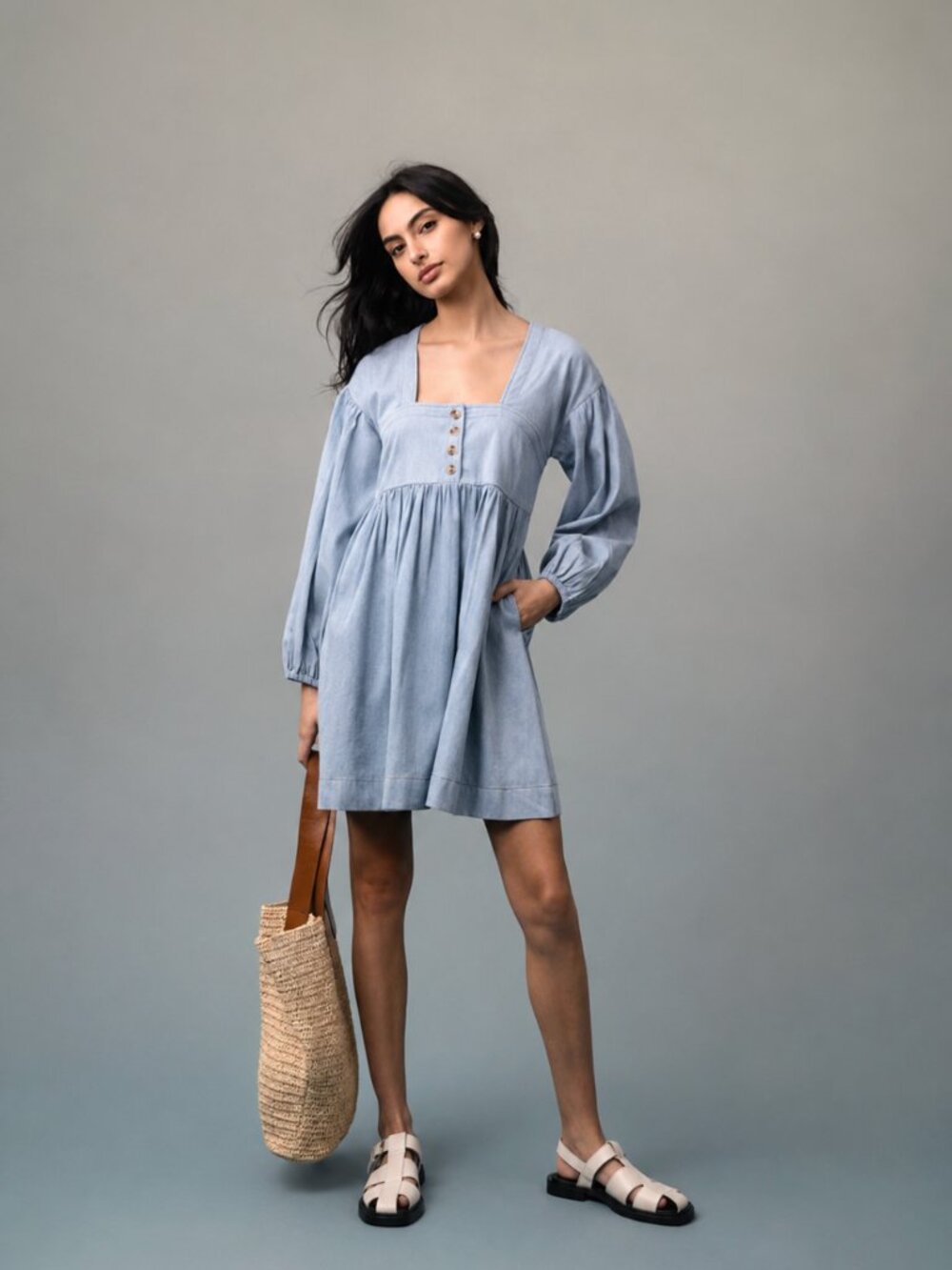 Anthropologie Babydoll Dress, Size S